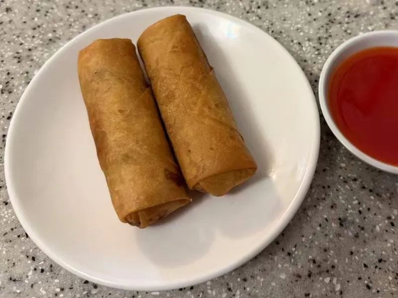 Fried pork egg rolls with sweet chili sauce at China Dragon, a Chinese Restaurant in Orange Beach